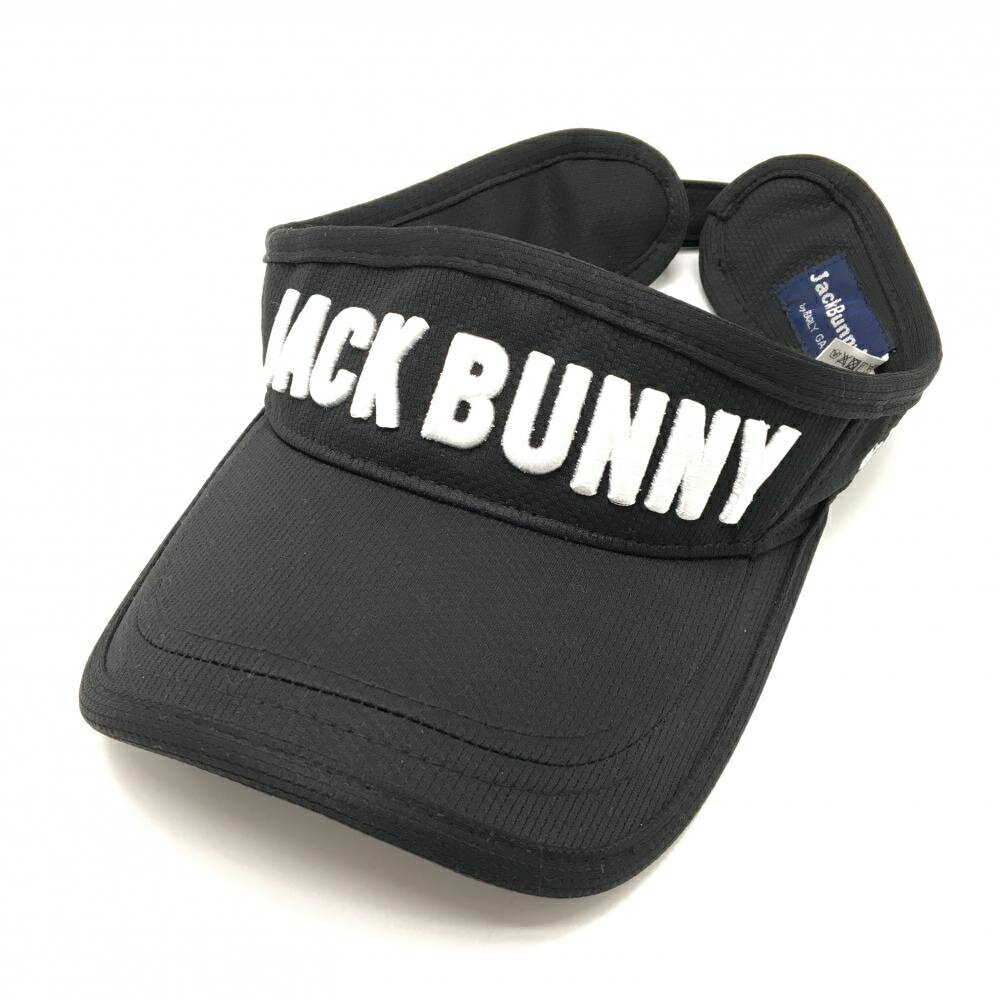 Men'S Wear - 【超美品】ジャックバニー サンバイザー 黒×白 ロゴ刺しゅう FR ゴルフウェア Jack Bunny