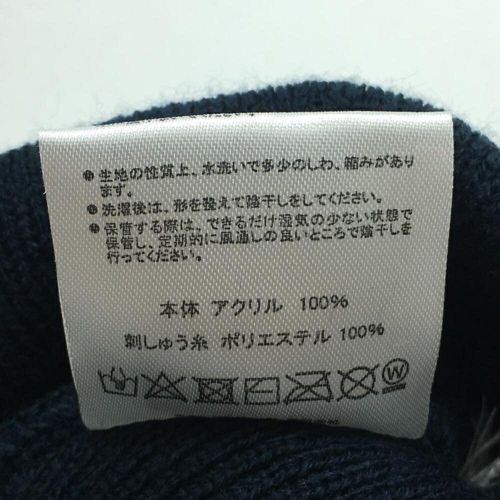 【超美品】ニューエラ×ビームスゴルフ ニット帽 ネイビー×レッド ボンボン付 ゴル...