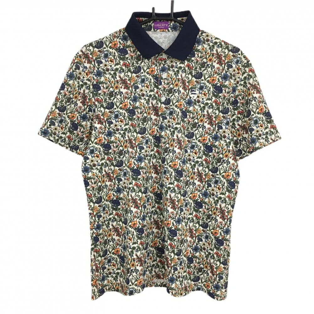 Other - 【超美品】テーラーメイド 半袖ポロシャツ ライトベージュ×マルチカラー 花柄 LIBERTY メンズ O ゴルフウェア TaylorMade