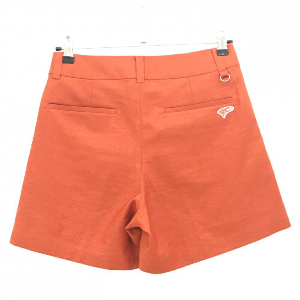 【美品】ビームスゴルフ キュロットスカート オレンジ系 バックロゴ レディース M ゴルフウェア BEAMS GOLF