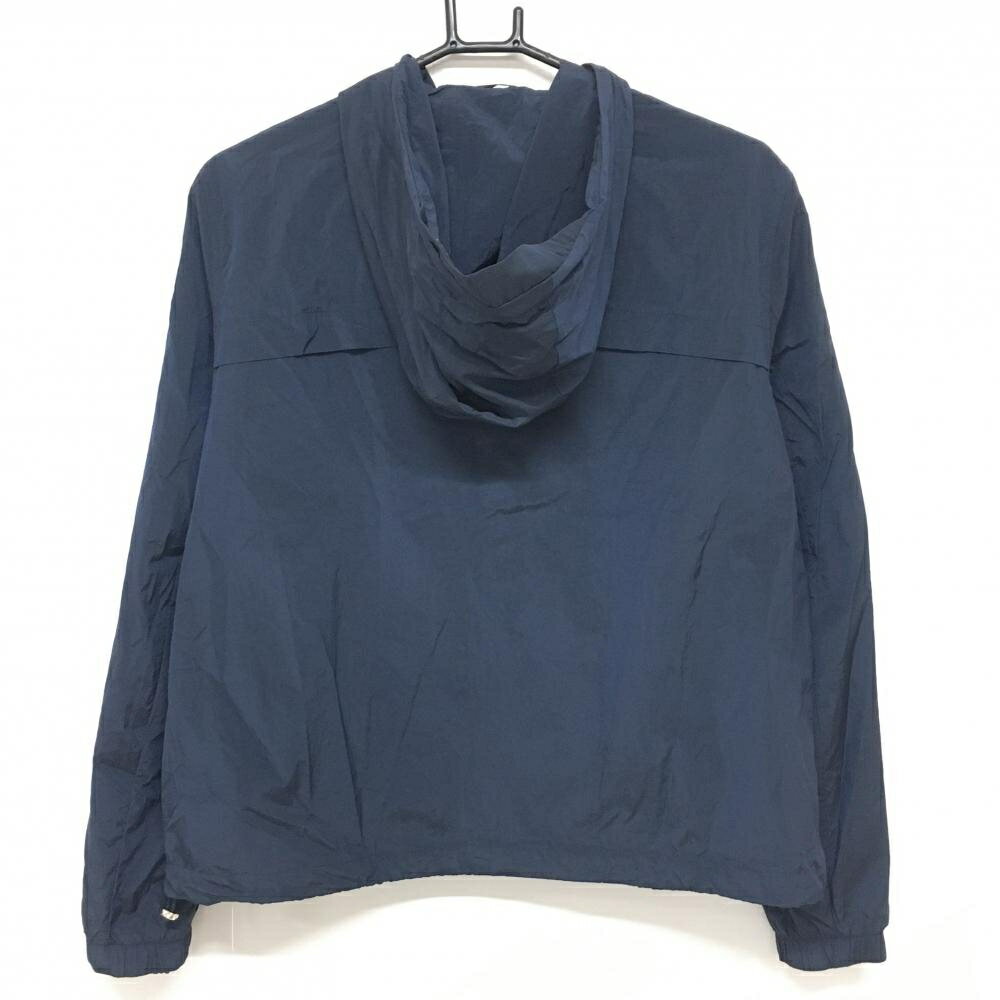 【美品】トミーヒルフィガー ナイロンジップパーカー ネイビー×レッド 裾ドローコード レディース S ゴルフウェア Tommy Hilfiger Golf