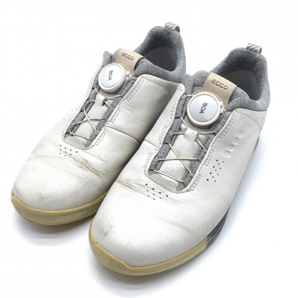 エコー ゴルフシューズ オフホワイト系 GORE-TEX スパイクレス ダイヤル式 BOA レディース EU37(23.5相当) ゴルフウェア ecco