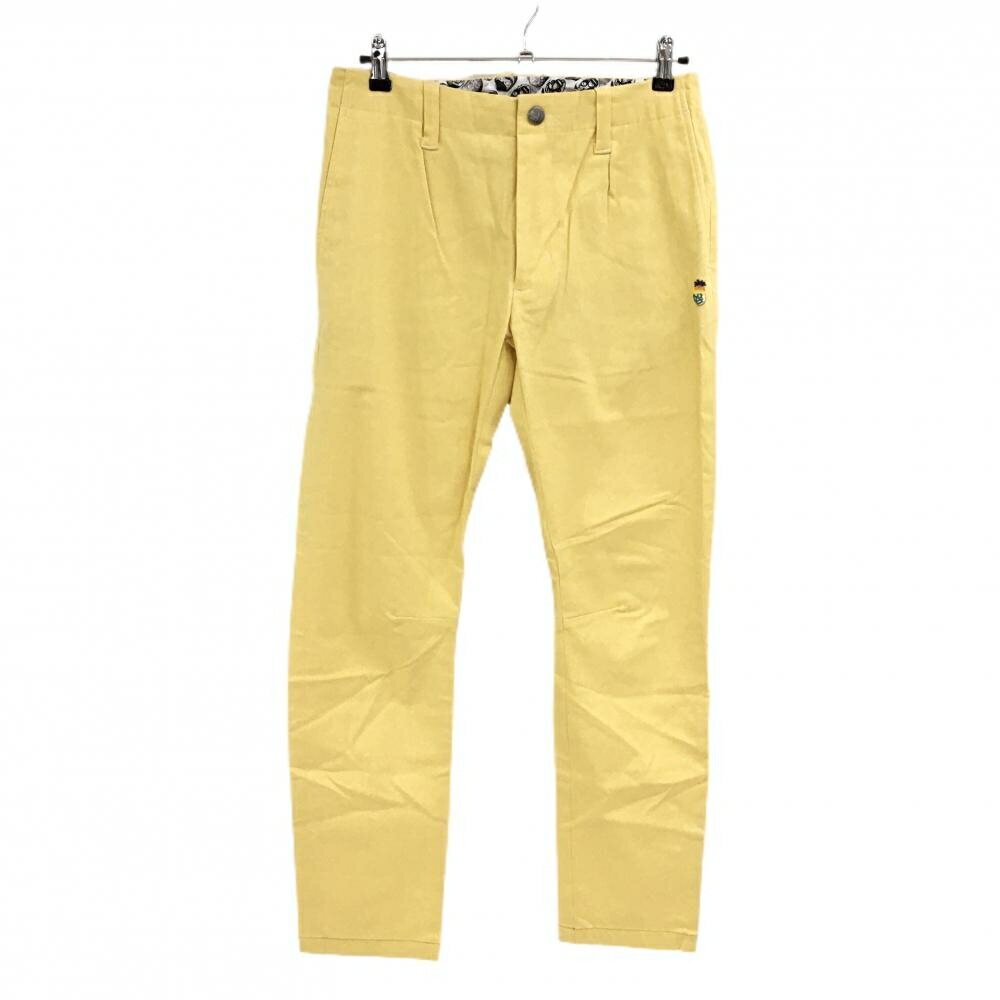 TAKEO KIKUCHI SPORT - 【当店ポイント10倍！楽天スーパーセール期間限定】【超美品】ラッセルノ パンツ イエロー シンプル 裏一部ルチャマスク メンズ 4(M) ゴルフウェア RUSSELUNO