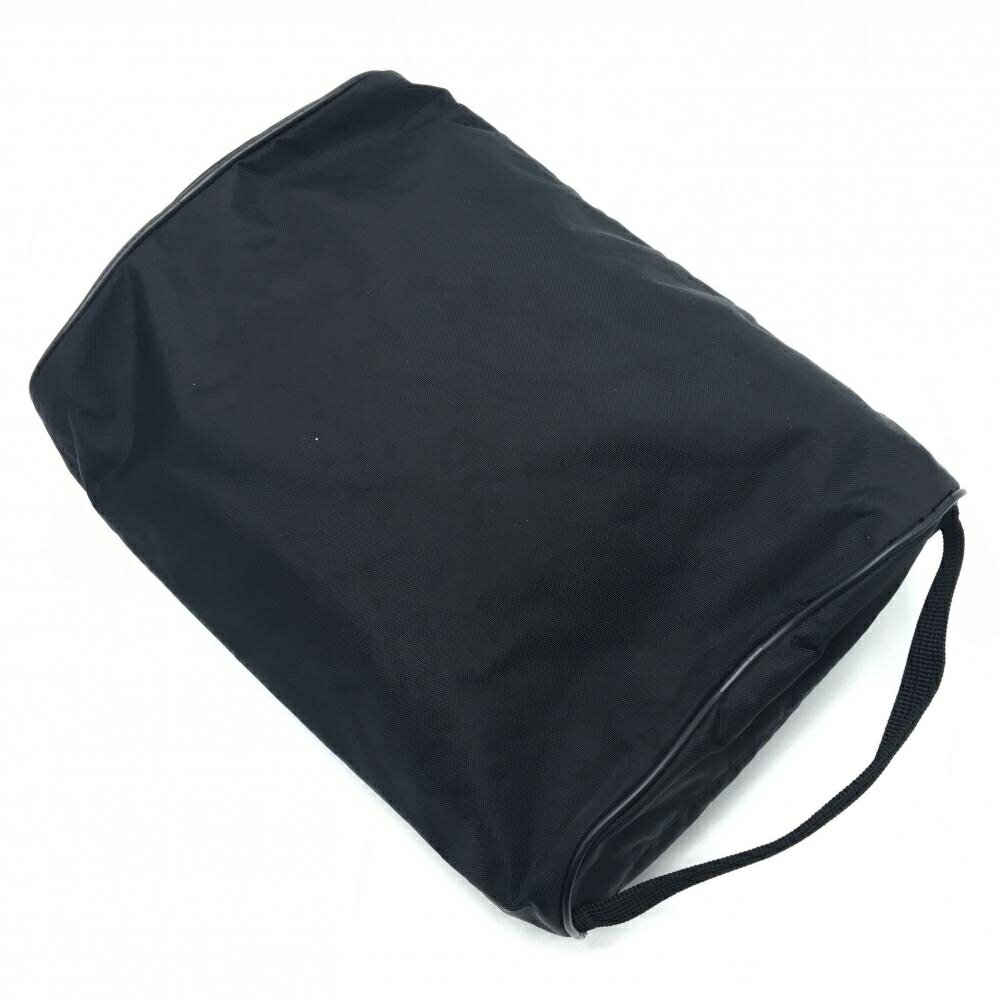 【美品】ナイキ シューズケース 黒 一部メッシュ ロゴ刺しゅう ゴルフ NIKE