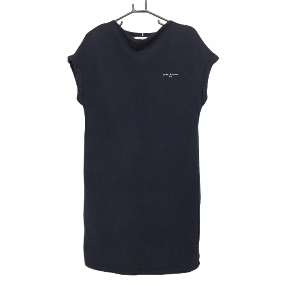 【美品】トミーヒルフィガー 半袖ワンピース ダークネイビー スウェット レディース L ゴルフウェア Tommy Hilfiger Golf