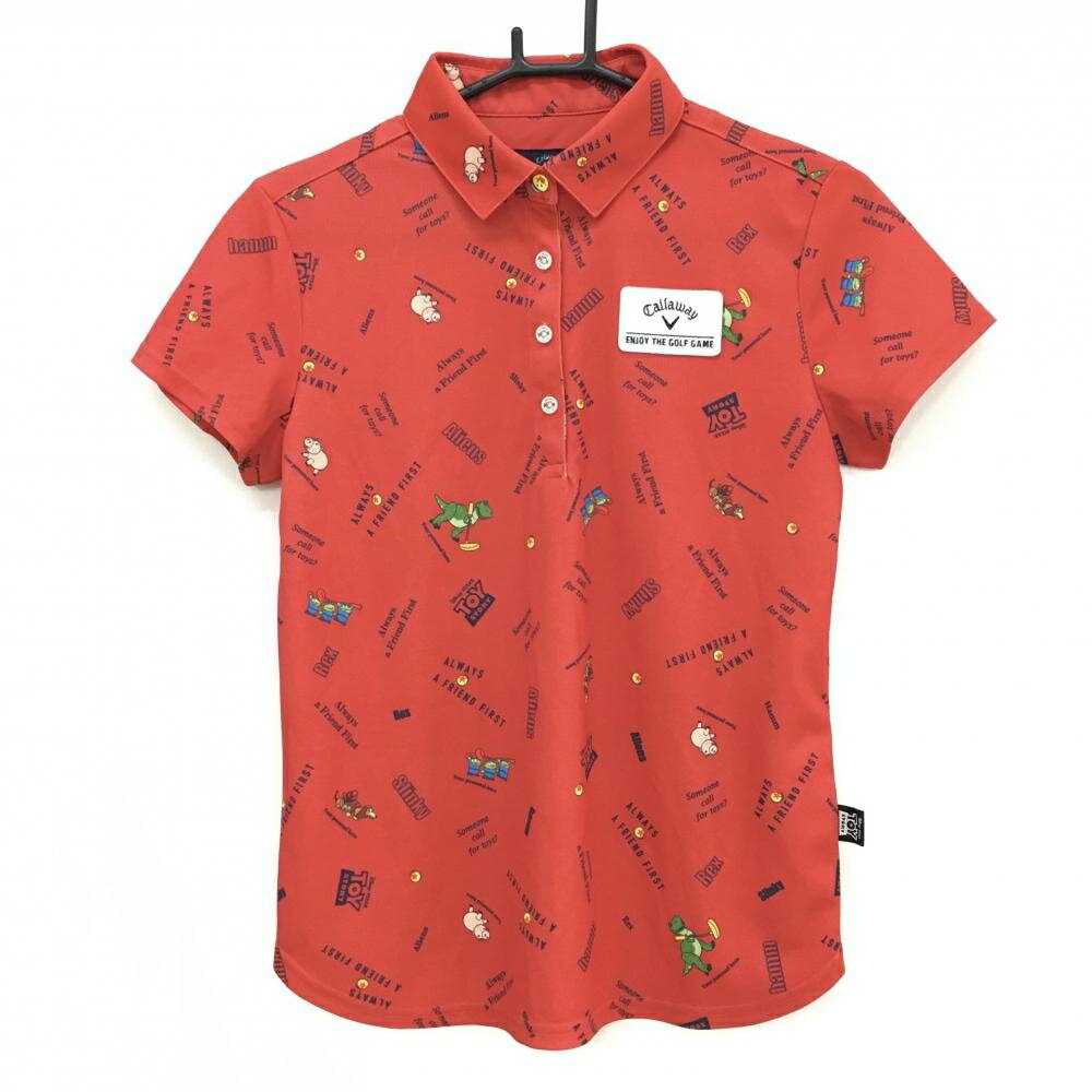 CALLAWAY - 【超美品】キャロウェイ×Disney 半袖ポロシャツ レッド×ネイビー TOY STORY レディース M ゴルフウェア 2024年モデル Callaway