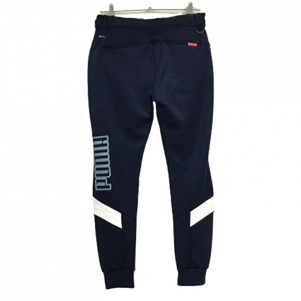 [クーポン対象品]【新品】プーマ ジョガーパンツ ネイビー ベルト付 DRYCELL レディース L ゴルフウェア PUMA
