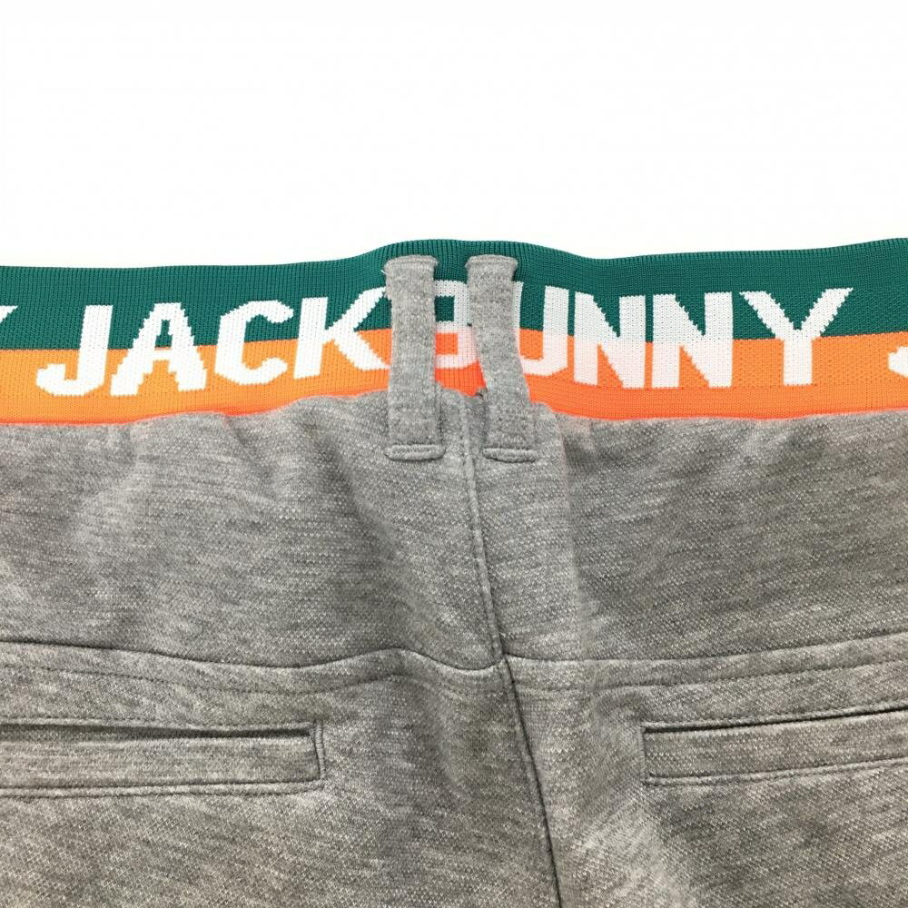 【新品】ジャックバニー パンツ 杢グレー ウエストロゴ メンズ 6(XL) ゴルフウェア...