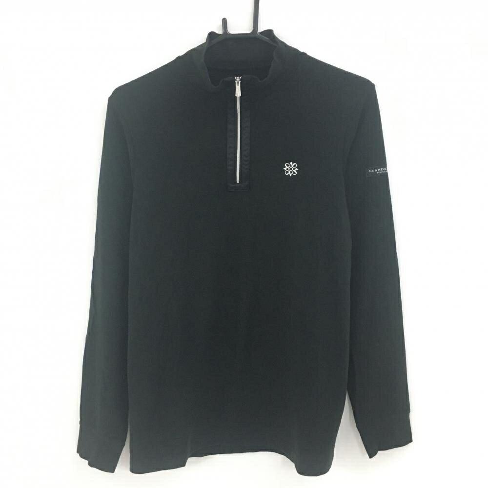 TAKEO KIKUCHI SPORT - [クーポン対象品]【美品】セントアンドリュース 長袖ハイネックシャツ 黒 表微起毛 ハーフジップ メンズ M ゴルフウェア St ANDREWS