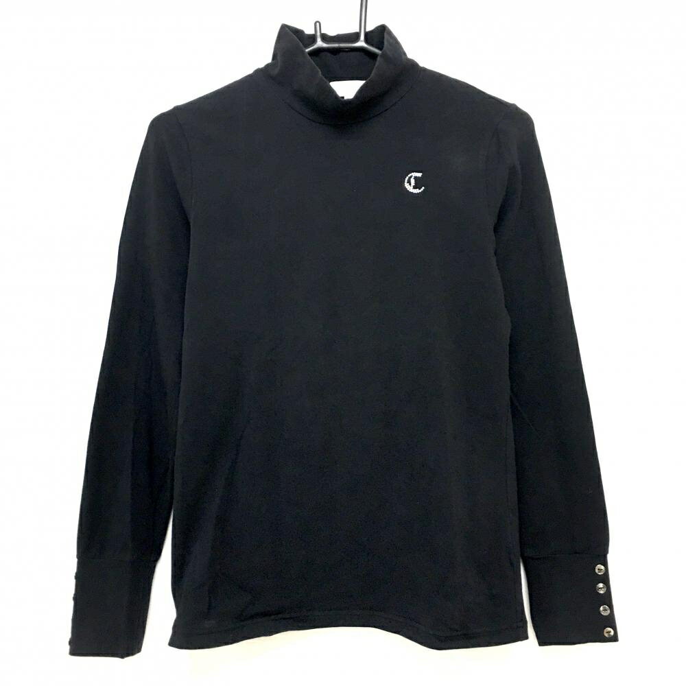 CALLAWAY - [クーポン対象品]キャロウェイ 長袖ハイネックシャツ 黒 ラインストーン 袖口ボタン レディース M ゴルフウェア Callaway
