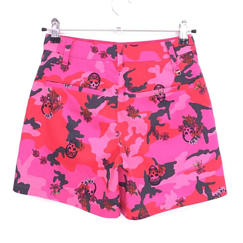 【超美品】ダンスウィズドラゴン ショートパンツ ピンク×黒 カモフラ スカル 迷彩 ...