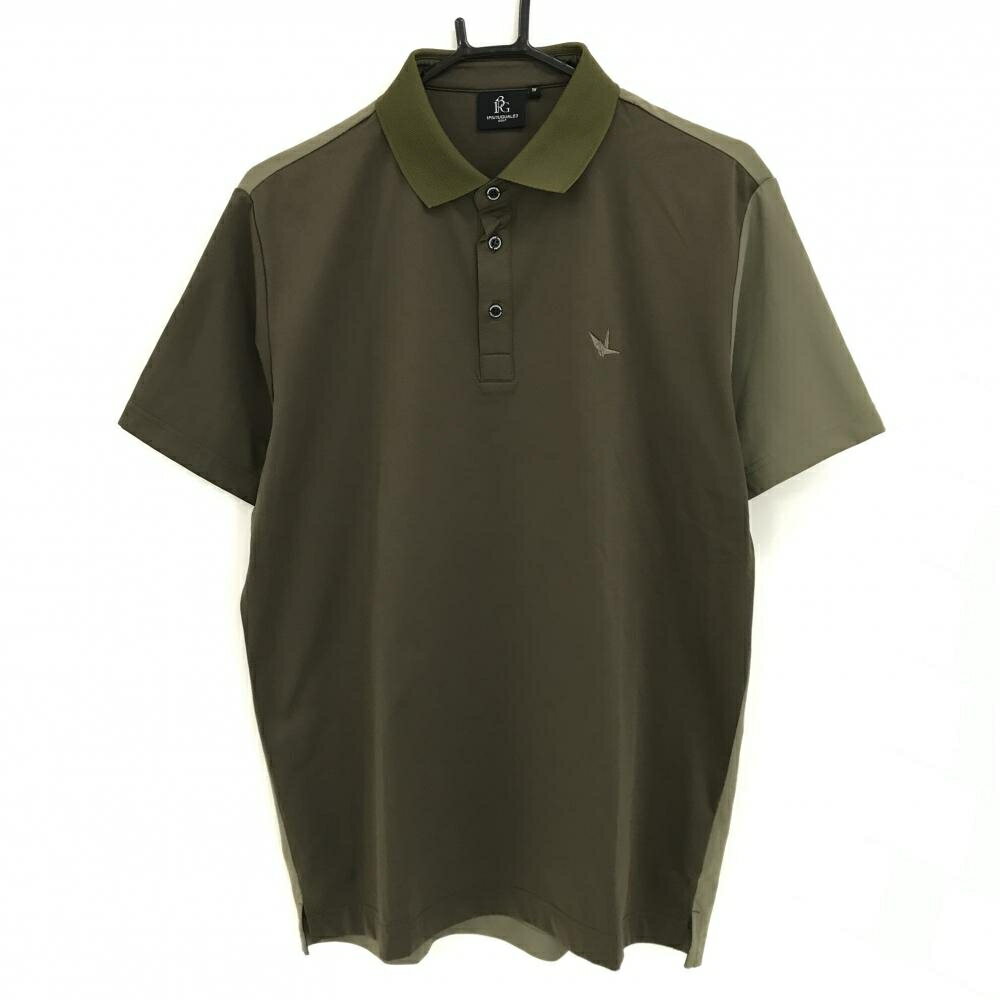 Men'S Wear - 【超美品】ウノピゥウノウグァーレトレゴルフ 半袖ポロシャツ カーキ 前後切替 メンズ IV(M) ゴルフウェア 1PIU1UGUALE3