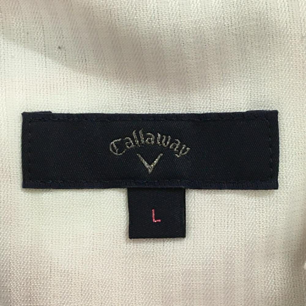 [クーポン対象品]キャロウェイ ショートパンツ 白×レッド チェック コットン混 レディース L ゴルフウェア Callaway 3