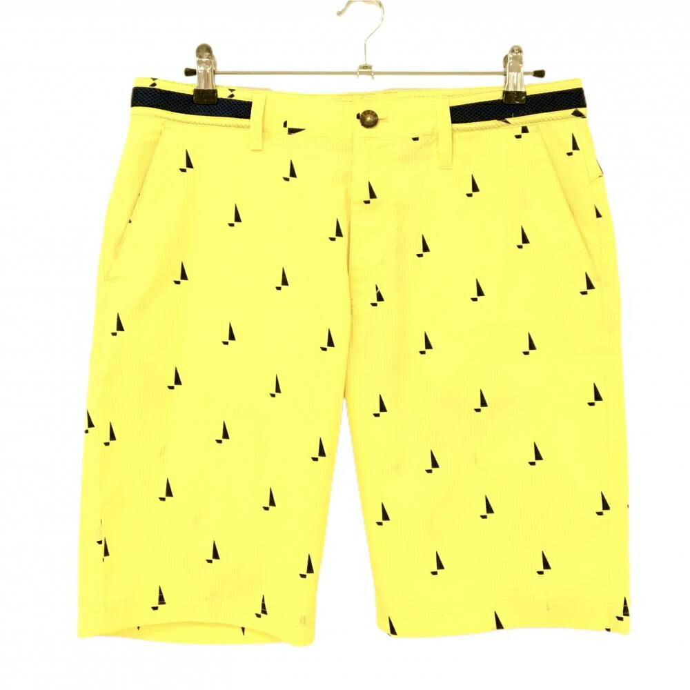 Men'S Wear - 【美品】アディダス ハーフパンツ イエロー×ネイビー 総柄 サッカー生地 メンズ O/XG ゴルフウェア adidas
