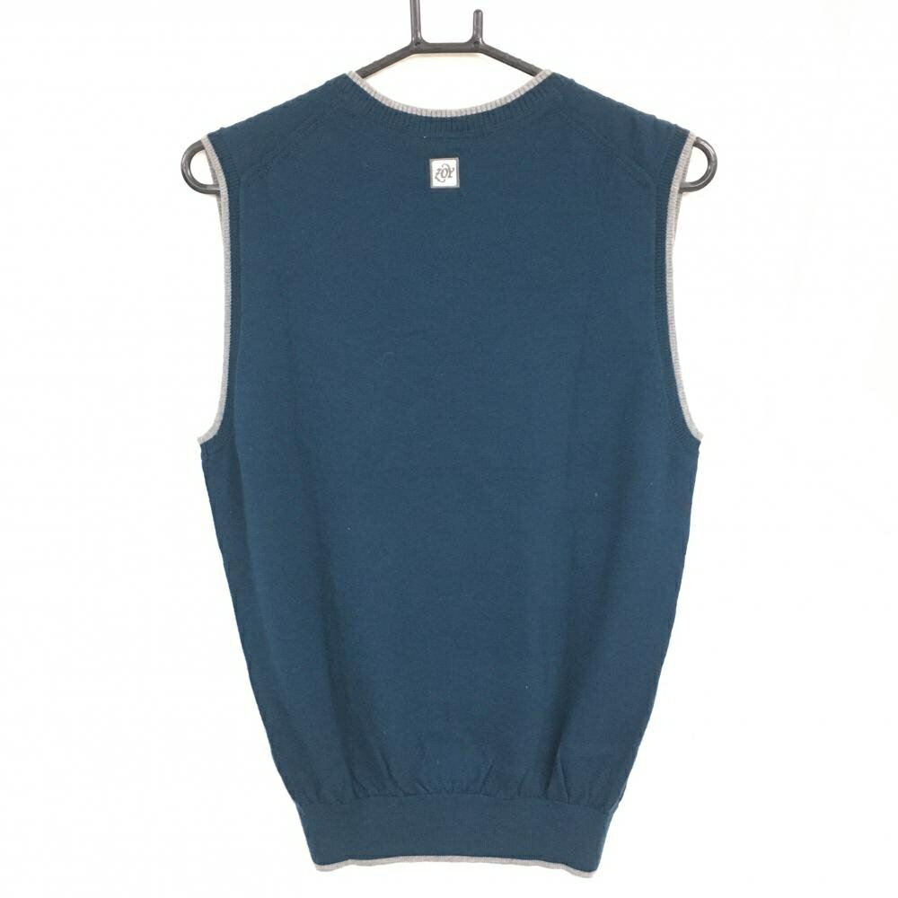 【美品】ゾーイ ニットベスト　グリーン系 Vネック 羊毛100％ レディース 2(M) ゴ...