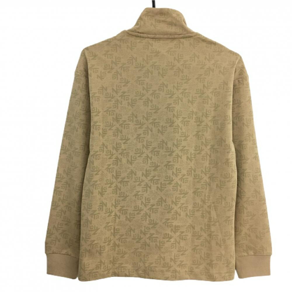 【新品】ニューエラ 長袖ハイネックシャツ ベージュ 総柄 COOLERA レディース LARGE ゴルフウェア New Era