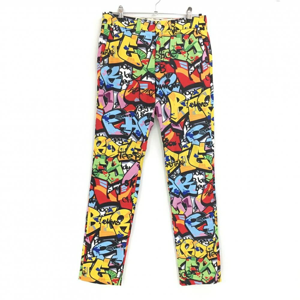 [クーポン対象品]【美品】ラウドマウス パンツ マルチカラー 総柄 薄手 メンズ M ゴルフウェア LOUDMOUTH