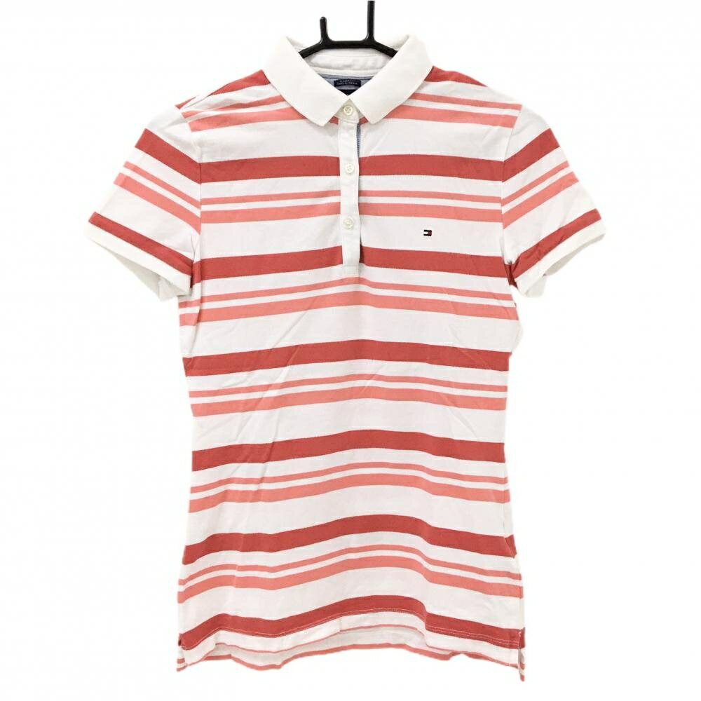 商品説明 ブランド Tommy Hilfiger Golf アイテム 半袖ポロシャツ 表記サイズ S/P ※海外サイズの場合もございます。必ず実寸サイズをご確認ください。 実寸サイズ 　身幅：約42cm　袖丈：約16.5cm　肩幅：約36cm　着丈：約63cm ※実寸サイズの採寸方法については、こちらをご覧ください。 ★実寸サイズは平台に平置きして外寸を測定しており、商品によっては若干の誤差が生じます。数cmの誤差は予めご了承くださいませ。 特徴・仕様 適応時期 夏 商品ランク A コメント 襟・袖薄汚れ 商品ランク（ゴルフウェア） N 新品（タグ付き) S 新品未使用品（タグなし） A+ 使用感や汚れ等がない、または目立たない綺麗な中古品 A 使用感や汚れ等が少ない美品や良品 B+ 使用感や中小の汚れ等がある一般的な中古品 B 使用感や大中の汚れ等がある一般的な中古品 C 使用感や大中の汚れ、小さな穴等がある中古品 商品ランク（ゴルフシューズ） N 新品（タグ付き) S 新品未使用品（タグなし） A+ しわや汚れ等がない、または少ない綺麗な中古品 A しわや小さな汚れはあるが、使用感が少ない美品や良品 B+ しわや中小の汚れ、使用感がある一般的な中古品 B しわや大中の汚れ、使用感がある一般的な中古品 C しわや大中の汚れ、使用感がある中古品 D しわや大きな汚れ、使用感がある中古品 &nbsp;★A+～CランクはUSED品となりますので、神経質な方はご入札をお控えください。 &nbsp;★Nランクは新品商品ですが、一部保管時による汚れ等があります。商品説明や写真で必ずご確認ください。　
