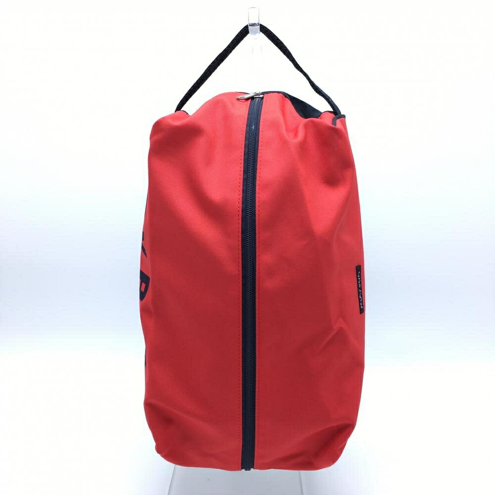 【美品】ジャックバニー シューズケース レッド×ネイビー ロゴ ゴルフ Jack Bunny