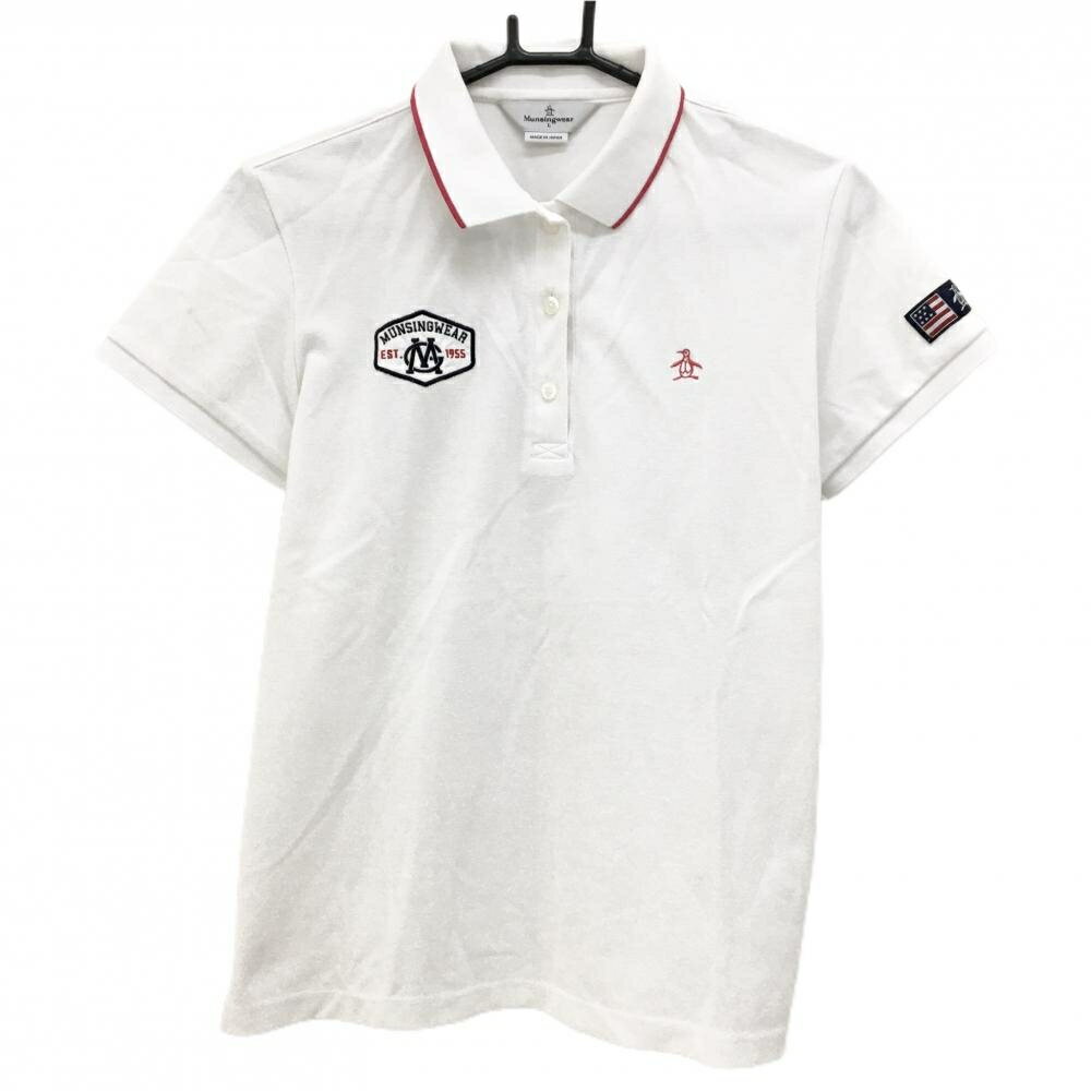 商品説明 ブランド Munsingwear アイテム 半袖ポロシャツ 表記サイズ L ※海外サイズの場合もございます。必ず実寸サイズをご確認ください。 実寸サイズ 　身幅：約47cm　袖丈：約15.5cm　肩幅：約39cm　着丈：約59.5cm ※実寸サイズの採寸方法については、こちらをご覧ください。 ★実寸サイズは平台に平置きして外寸を測定しており、商品によっては若干の誤差が生じます。数cmの誤差は予めご了承くださいませ。 特徴・仕様 適応時期 夏 商品ランク B+ コメント 襟汚れ 商品ランク（ゴルフウェア） N 新品（タグ付き) S 新品未使用品（タグなし） A+ 使用感や汚れ等がない、または目立たない綺麗な中古品 A 使用感や汚れ等が少ない美品や良品 B+ 使用感や中小の汚れ等がある一般的な中古品 B 使用感や大中の汚れ等がある一般的な中古品 C 使用感や大中の汚れ、小さな穴等がある中古品 商品ランク（ゴルフシューズ） N 新品（タグ付き) S 新品未使用品（タグなし） A+ しわや汚れ等がない、または少ない綺麗な中古品 A しわや小さな汚れはあるが、使用感が少ない美品や良品 B+ しわや中小の汚れ、使用感がある一般的な中古品 B しわや大中の汚れ、使用感がある一般的な中古品 C しわや大中の汚れ、使用感がある中古品 D しわや大きな汚れ、使用感がある中古品 &nbsp;★A+～CランクはUSED品となりますので、神経質な方はご入札をお控えください。 &nbsp;★Nランクは新品商品ですが、一部保管時による汚れ等があります。商品説明や写真で必ずご確認ください。　