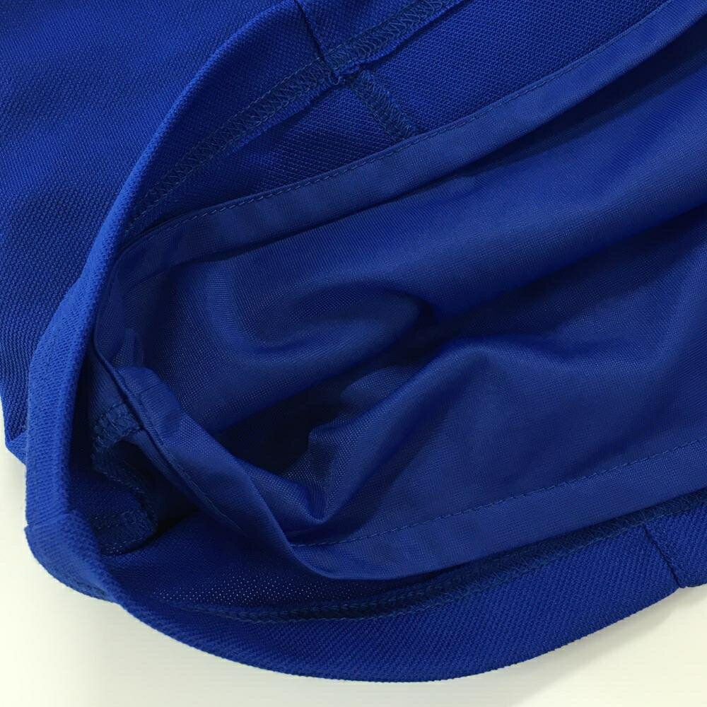 【美品】キャロウェイ ノースリーブポロワンピース ブルー×白 上半身ボーダー ロゴ...