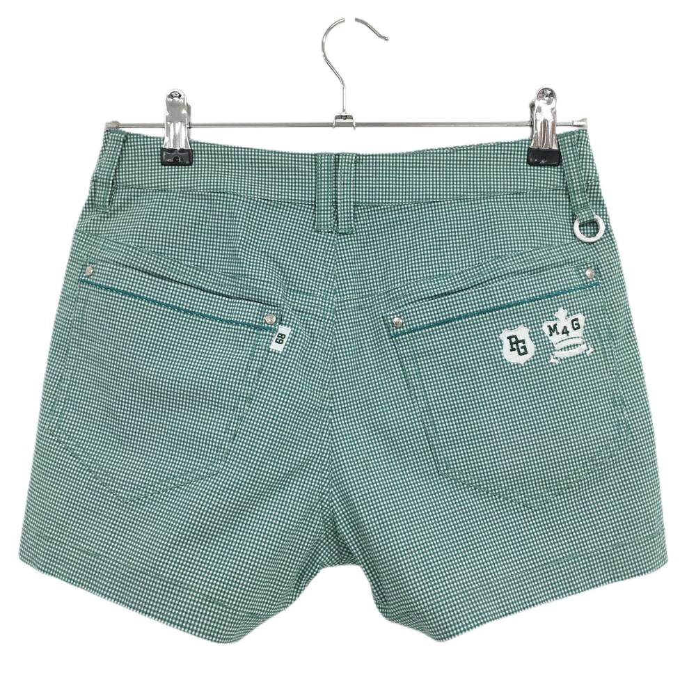 レオナード 楽天市場店の【美品】パーリーゲイツ ショートパンツ グリーン×白 チェック レディース 00(XS) ゴルフウェア PEARLY GATES｜アングル2
