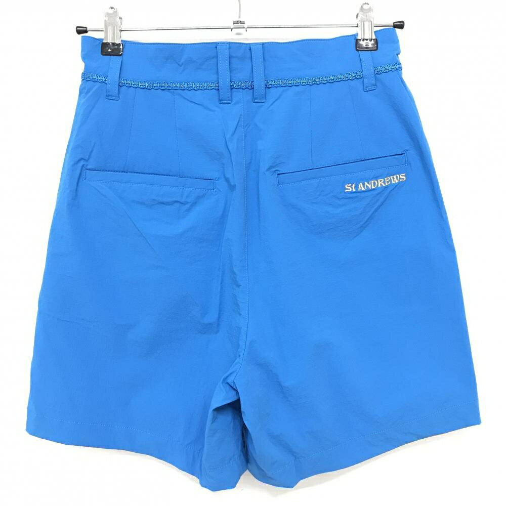 【超美品】セントアンドリュース ショートパンツ ブルー 接触冷感 ストレッチ 防透性 レディース S ゴルフウェア 2025年モデル St ANDREWS