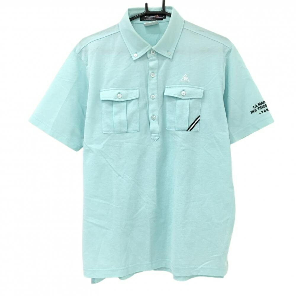 Men'S Wear - ルコックゴルフ 半袖ポロシャツ ライトブルー 胸ポケット メンズ L ゴルフウェア le coq sportif