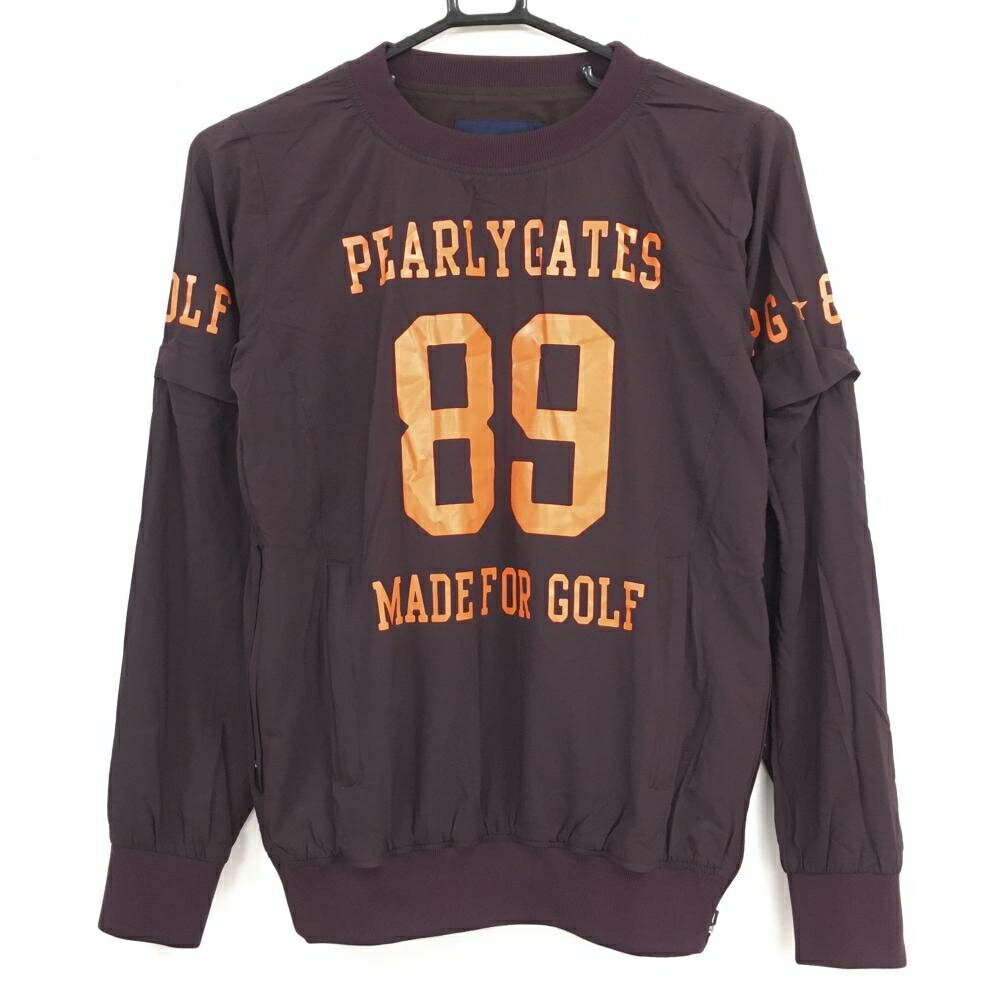 PEARLY GATES - パーリーゲイツ 2WAYスニード ダークパープル系×オレンジ 袖着脱可 レディース 0(S) ゴルフウェア PEARLY GATES