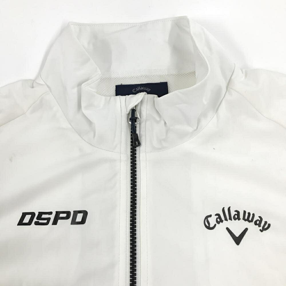 【美品】キャロウェイ ジャケット 白 メッシュ裏地 ストレッチ メンズ M ゴルフウ...