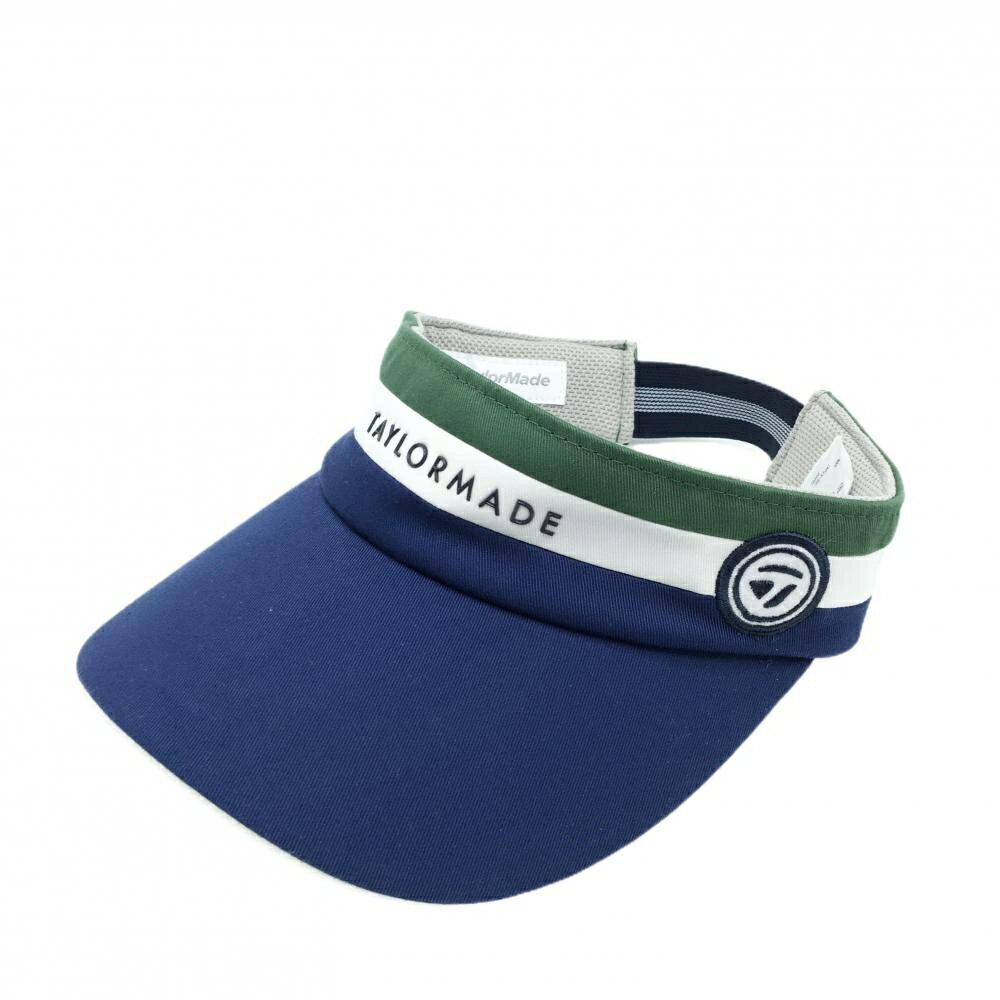 SINACOVA GOLF - 【美品】テーラーメイド サンバイザー ネイビー×グリーン フロントロゴ フリー(55-57cm) ゴルフウェア TaylorMade