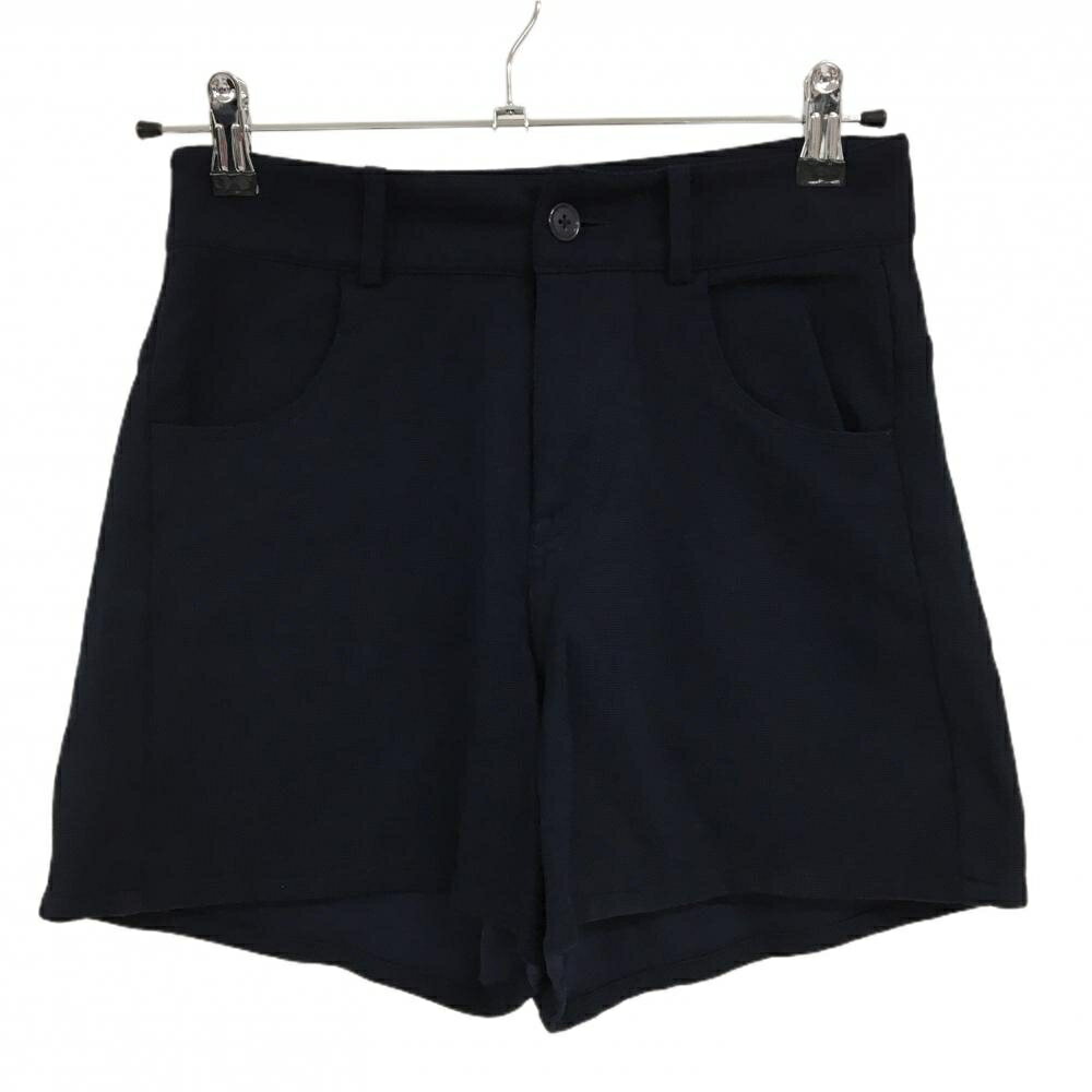【超美品】ビームスゴルフ キュロットスカート ネイビー ロゴワッペン ストレッチ レディース S ゴルフウェア BEAMS GOLF