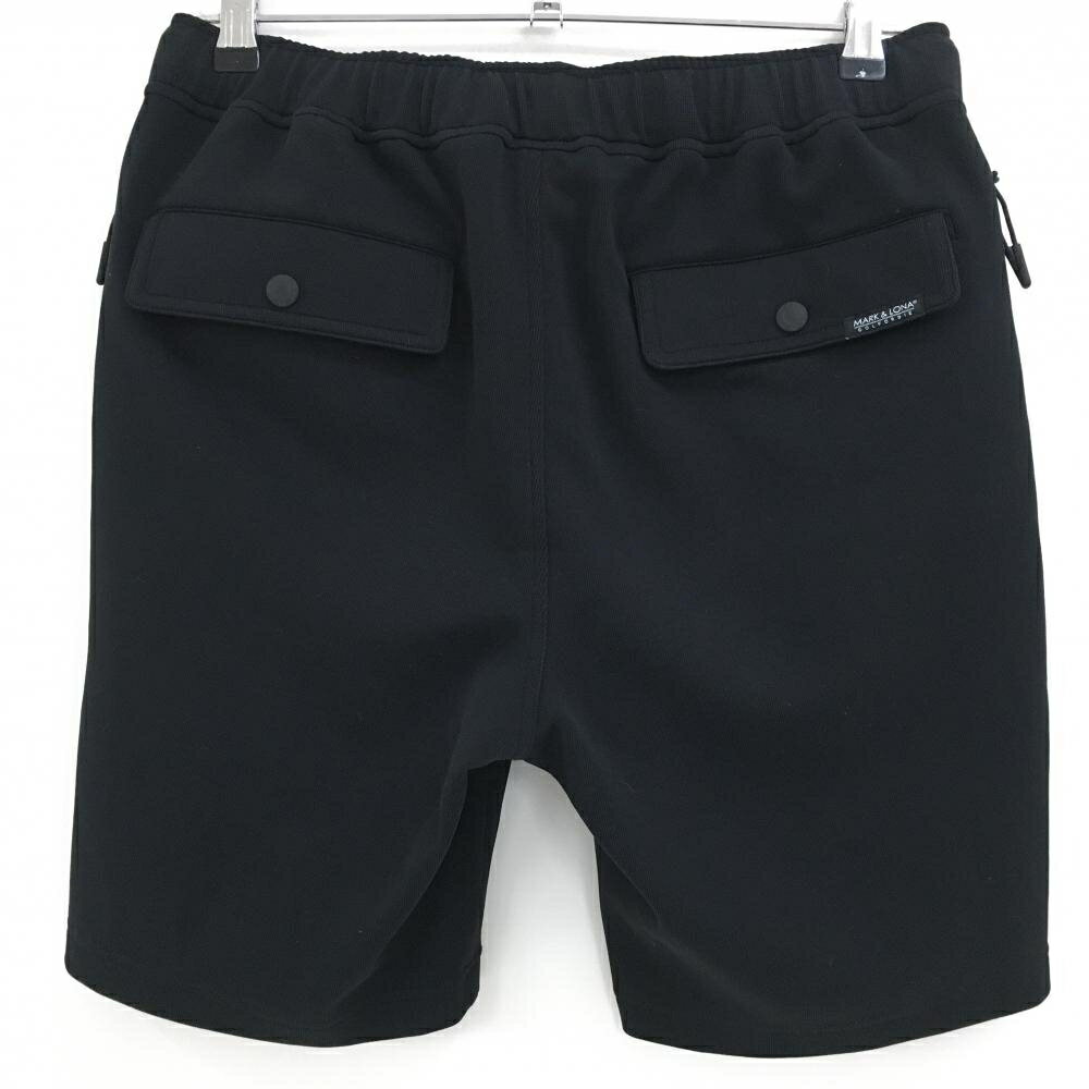 【美品】マークアンドロナ ハーフパンツ 黒 スカル メンズ 46(M) ゴルフウェア MARK＆LONA