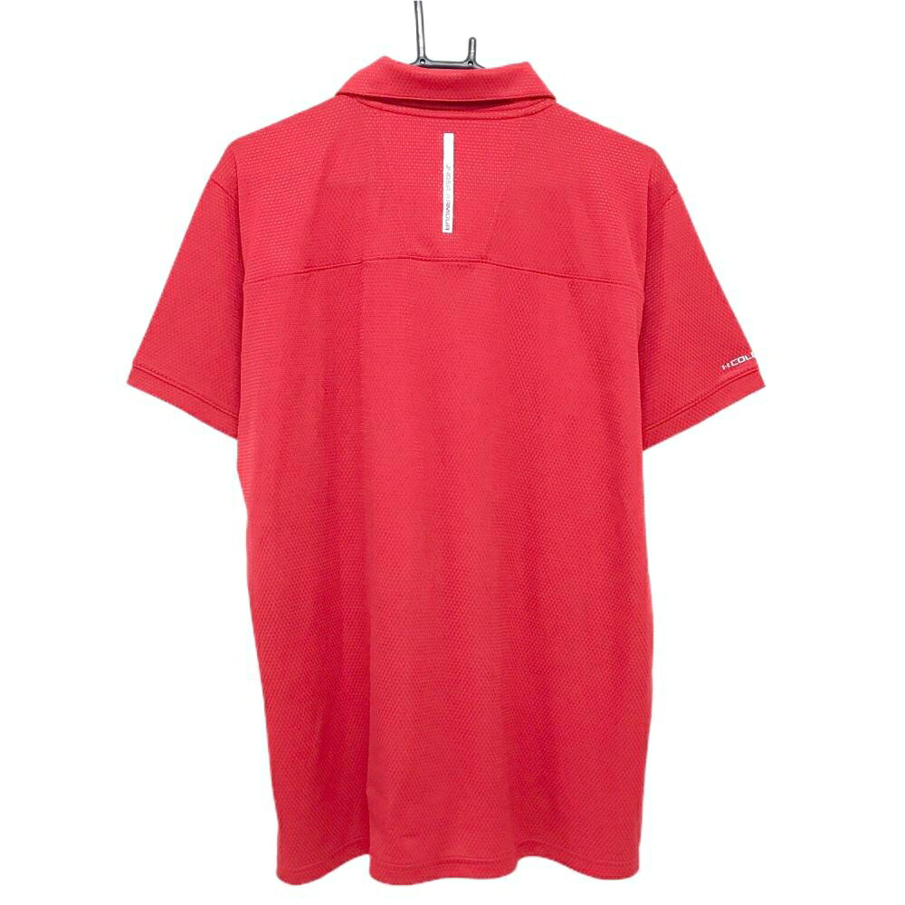 アンダーアーマー 半袖ポロシャツ レッド 織生地 ロゴスタッズ heatgear メンズ XL...