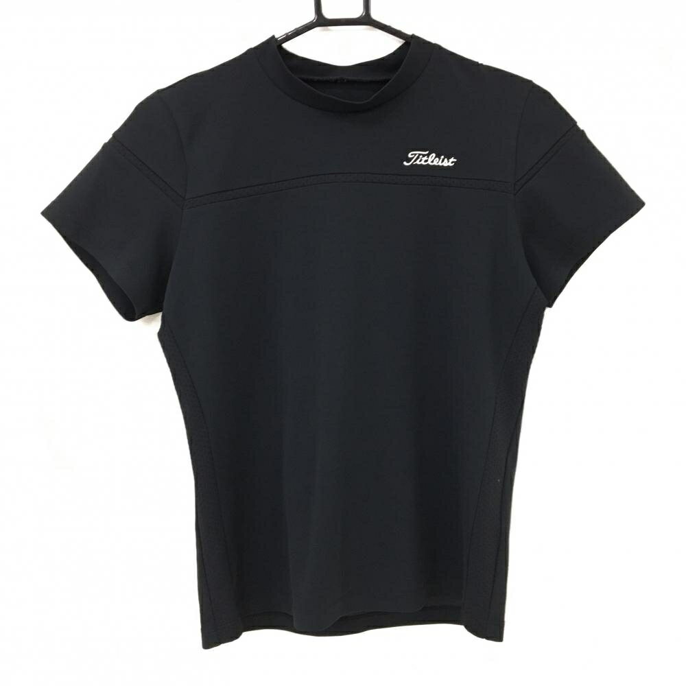 タイトリスト Tシャツ 黒×白 胸ロゴ刺しゅう レディース L ゴルフウェア TITLEIST