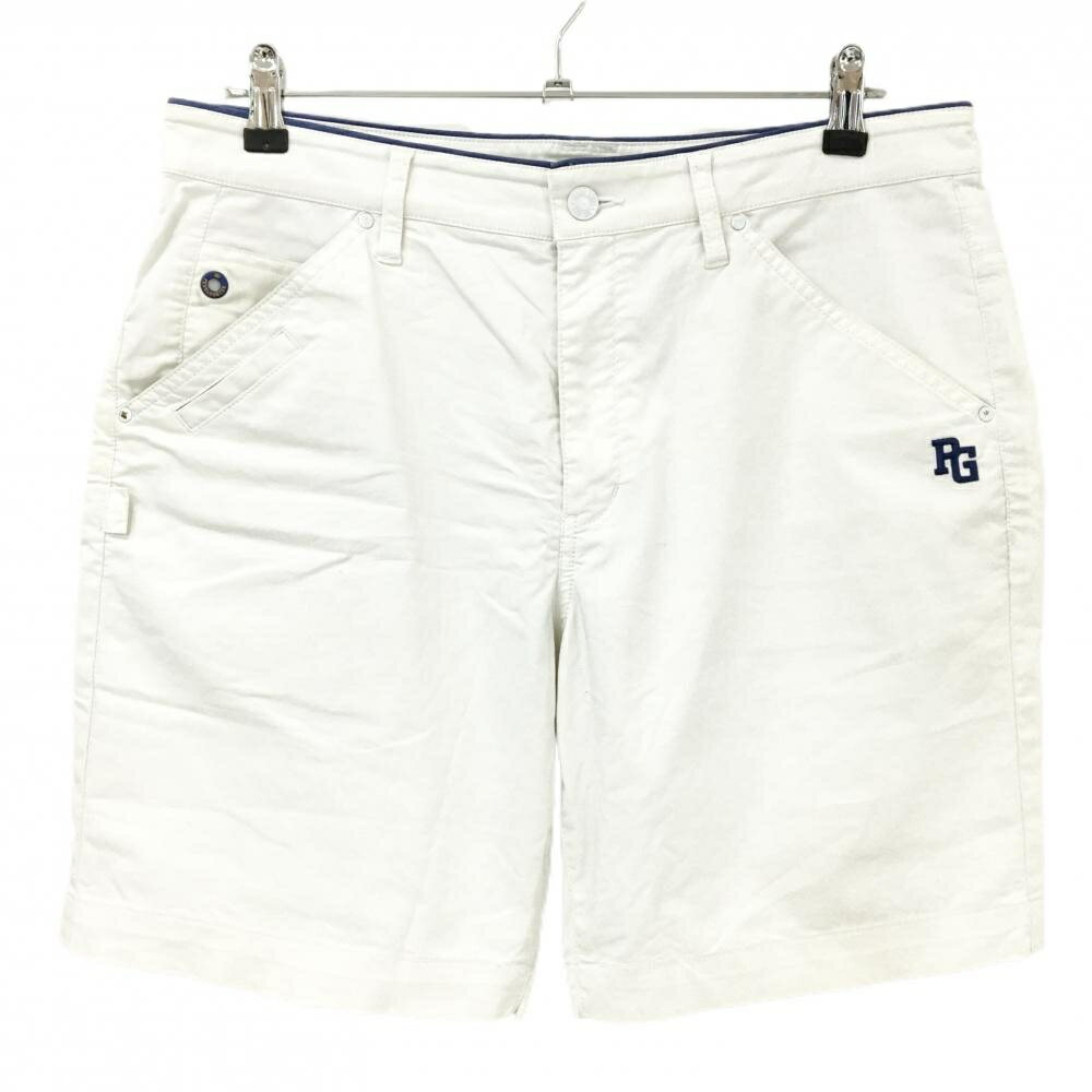 Men'S Wear - パーリーゲイツ ハーフパンツ 白×ネイビー 30周年 ワッペン メンズ 5(L) ゴルフウェア PEARLY GATES