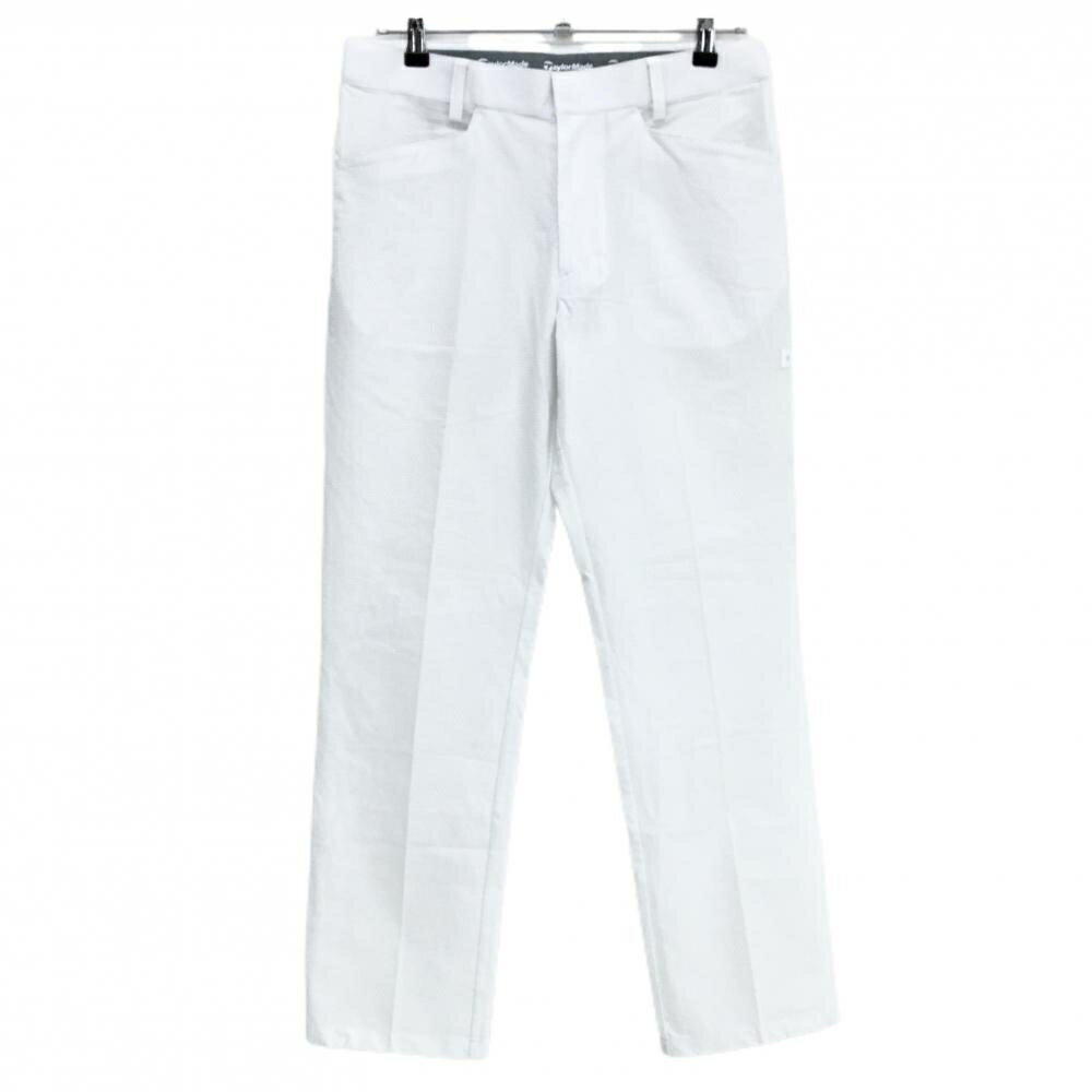 Taylor Made - 【美品】テーラーメイド パンツ 白 ボーダー地模様 ストレッチ メンズ 79 ゴルフウェア TaylorMade