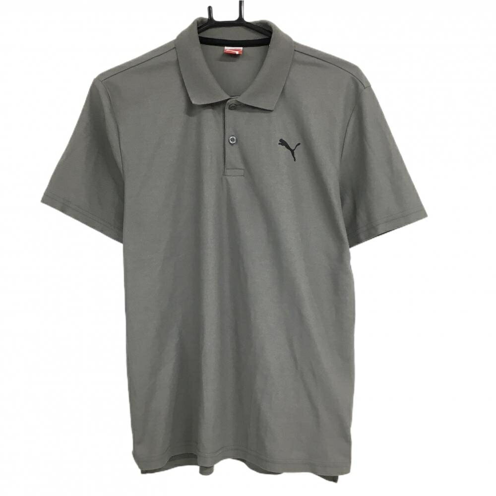 Men'S Wear - 【美品】プーマ 半袖ポロシャツ グレー ロゴ黒 メンズ L ゴルフウェア PUMA