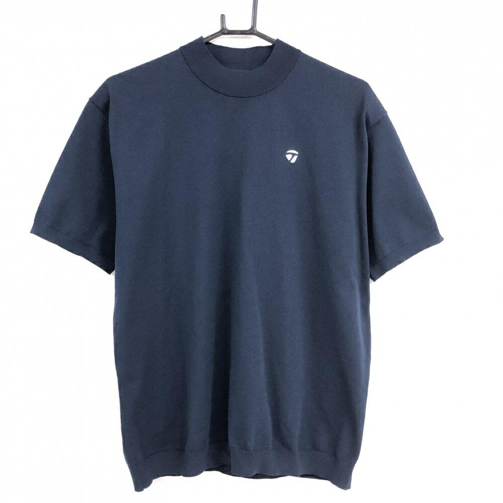 Taylor Made - 【超美品】テーラーメイド 半袖ハイネックセーター ネイビー 背面一部メッシュ編み メンズ M ゴルフウェア 2024年モデル TaylorMade