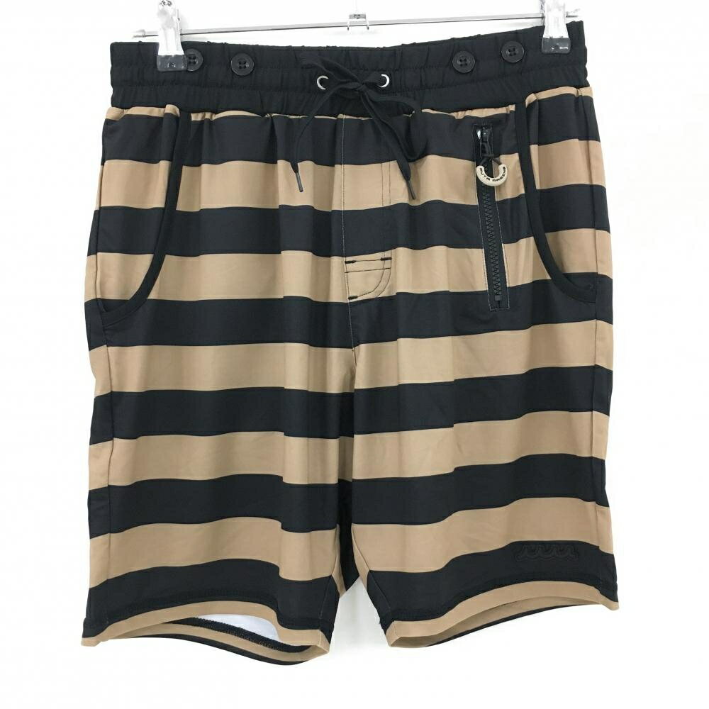 Golf - 【新品】ムータマリン ラッシュハーフパンツ 黒×ブラウン ボーダー 水陸両用 メンズ 5(M) ゴルフウェア muta
