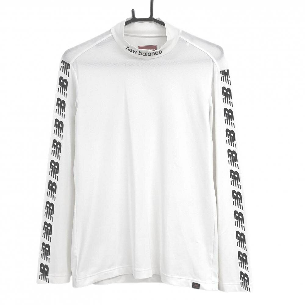 Men'S Wear - ニューバランスゴルフ 長袖ハイネックシャツ 白×黒 ロゴプリント メッシュ調 メンズ 4(M) ゴルフウェア New Balance