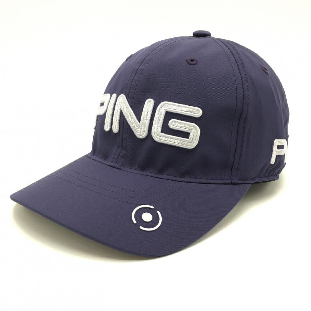 PING - 【超美品】ピン キャップ ネイビー×白 ロゴ刺しゅう ゴルフウェア PING