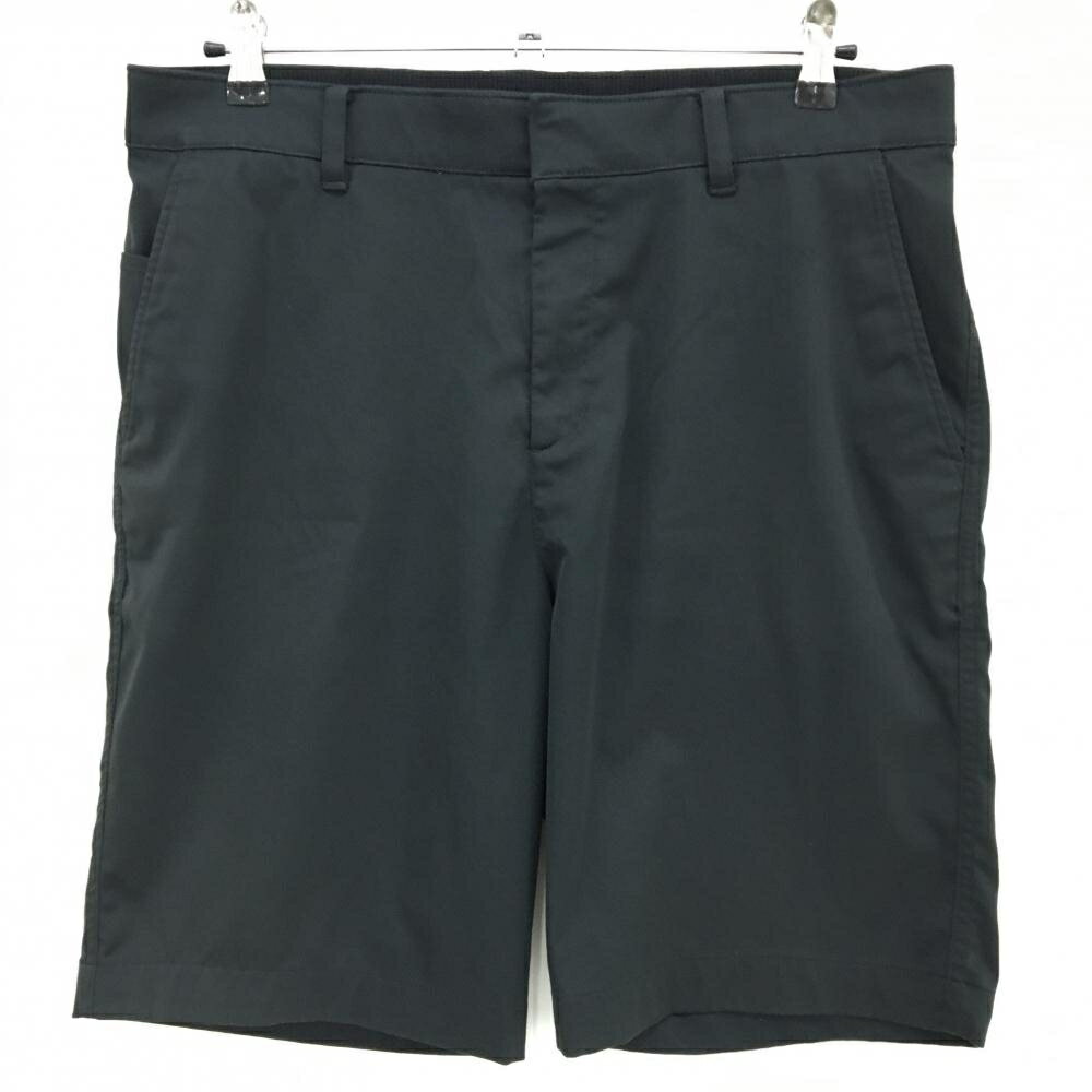 NIKE - 【美品】ナイキ ハーフパンツ 黒 ウエスト内側ゴム 無地 メンズ 34 XL ゴルフウェア NIKE