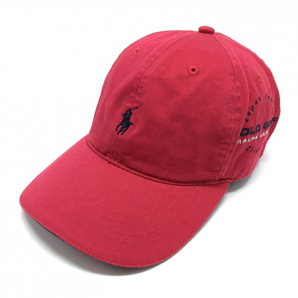 Polo Golf - 【美品】ポロゴルフ キャップ レッド ロゴ刺しゅう ゴルフウェア Ralph Lauren