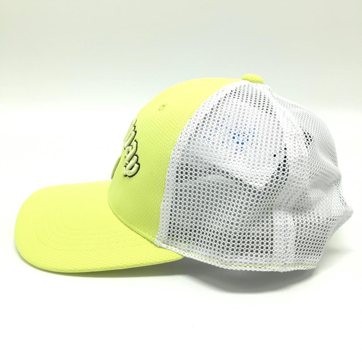 【新品】キャロウェイ メッシュキャップ イエロー×白 ロゴ刺しゅう FR ゴルフウェア Callaway