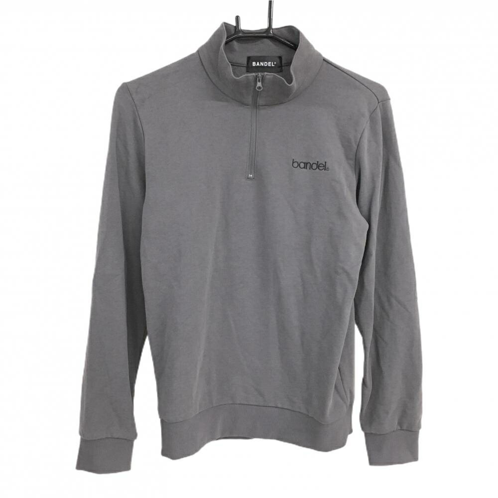 Other - 【美品】バンデル ハイネックトレーナー ダークグレー系 ハーフジップ 胸ロゴ刺しゅう レディース S ゴルフウェア 2026年モデル BANDEL