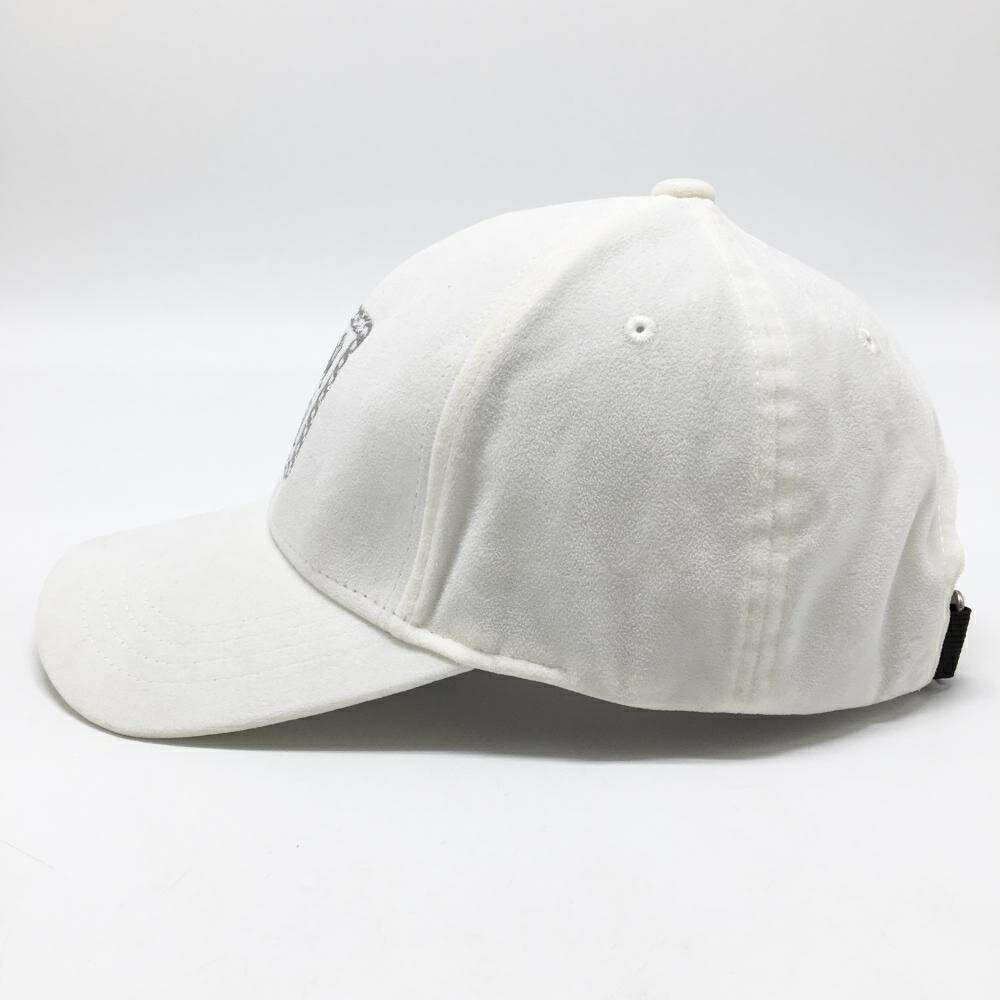 【超美品】ダンスウィズドラゴン キャップ 白×ライトグレー 微起毛 チェーンロゴ刺しゅう 99(F) ゴルフウェア Dance With Dragon