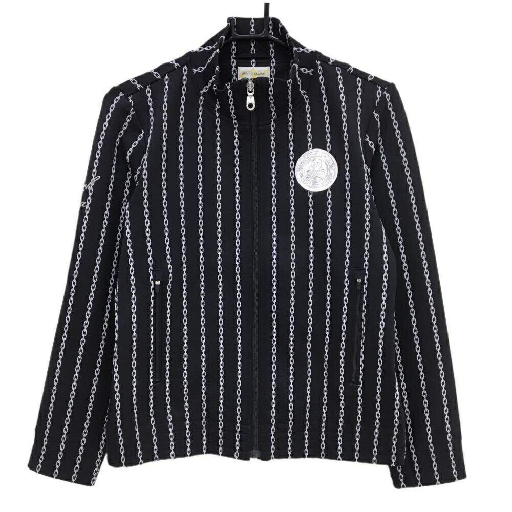 MARK & LONA - 【超美品】マークアンドロナ ジャケット 黒×白 チェーン総柄 スカルワッペン レディース 38(M) ゴルフウェア MARK＆LONA