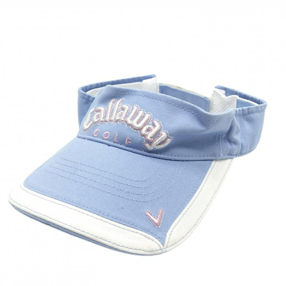 SINACOVA GOLF - キャロウェイ サンバイザー ライトブルー×白 立体ロゴ フリー ゴルフウェア Callaway