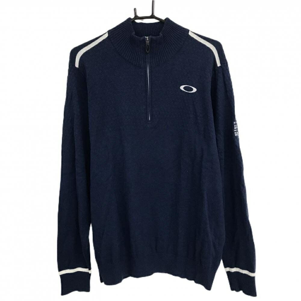 OAKLEY - オークリー ハイネックセーター ネイビー ハーフジップ ニット メンズ XXL ゴルフウェア Oakley